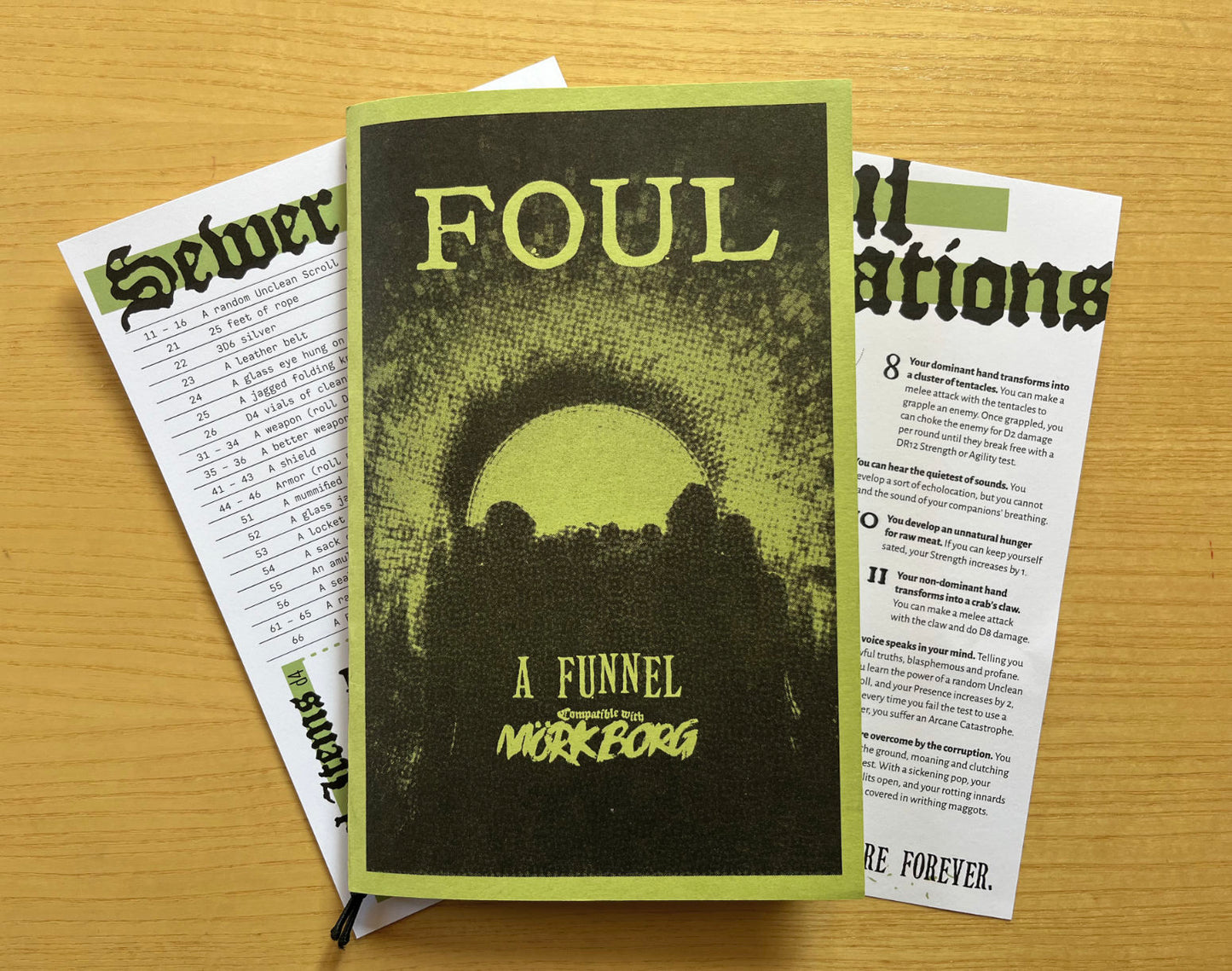 FOUL, funnel adventure for Mörk Borg