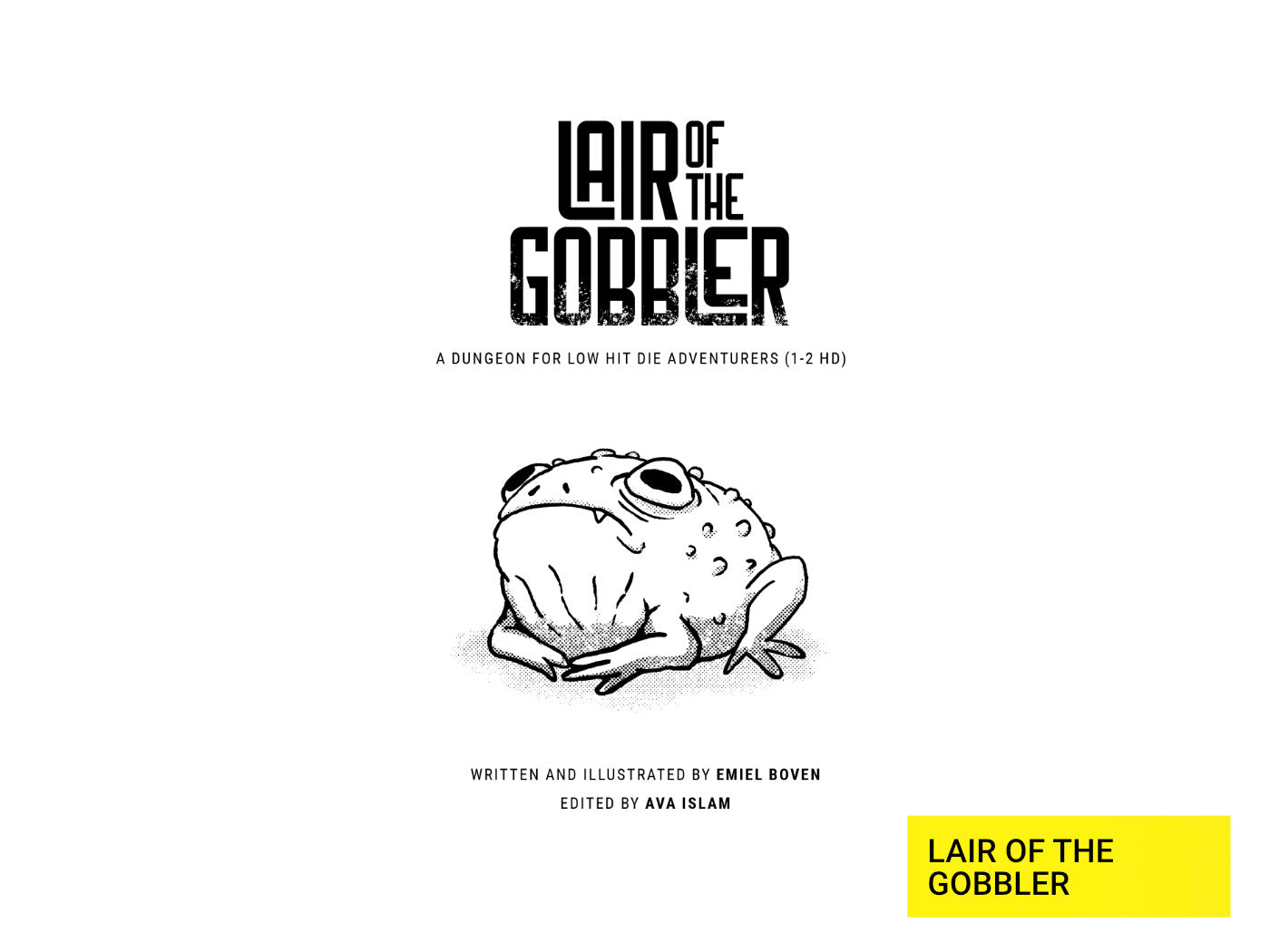 The Lair of the Gobbler adventure for DURF by Emiel Boven