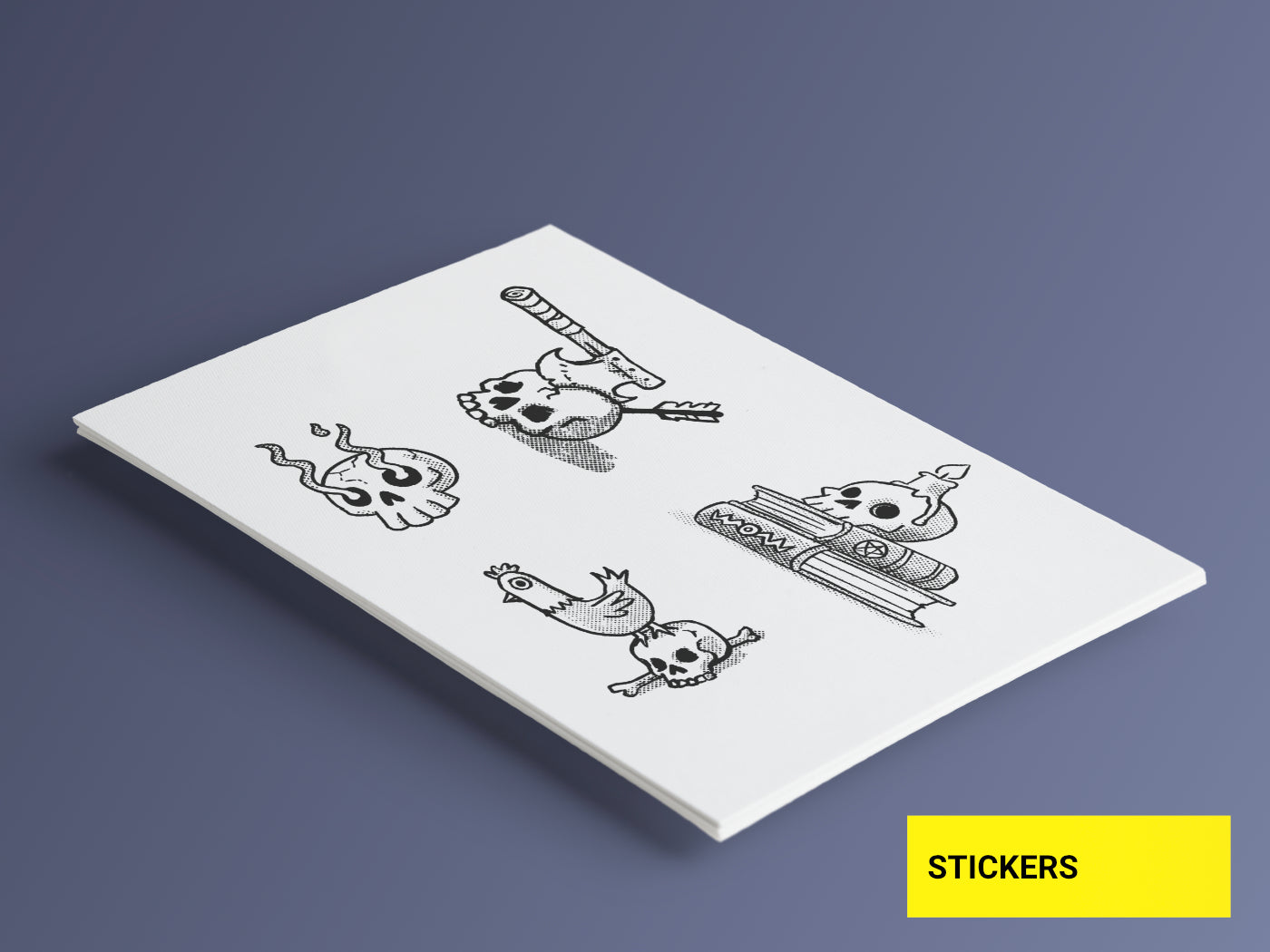 Exclusive skull stickers by Emiel Boven